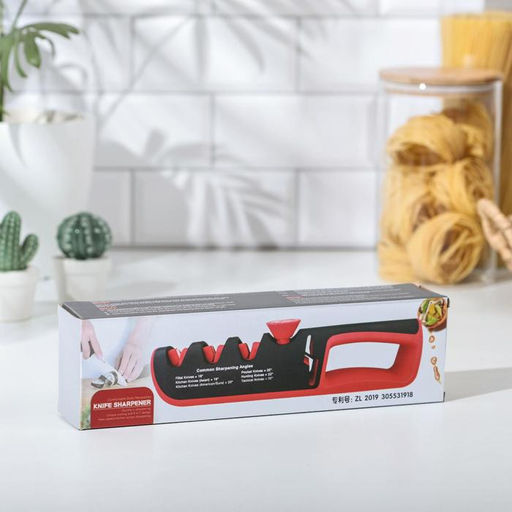 Точилка Hi-tech, 4 в 1, с регулятором угла заточки, серая