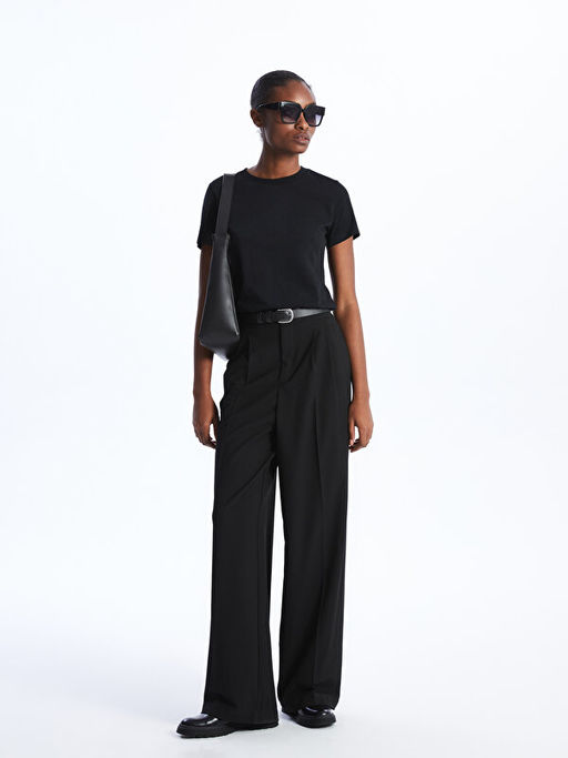 Bisiklet Yaka D?z K?sa Kollu Kad?n Ti??rt - Waikiki фото 2