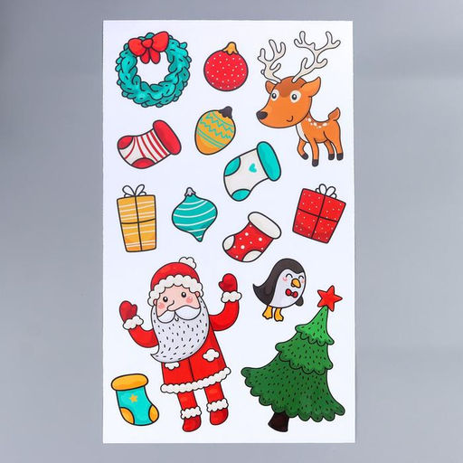 Интерьерная наклейка «Новогоднее настроение», прозрачный фон, 30×50 см