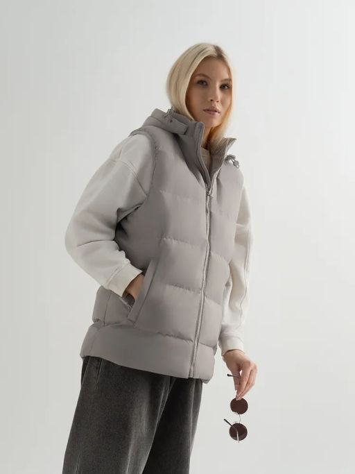 Жилет с капюшоном, утепленный стеганный универсальный Saimaa  фото 20