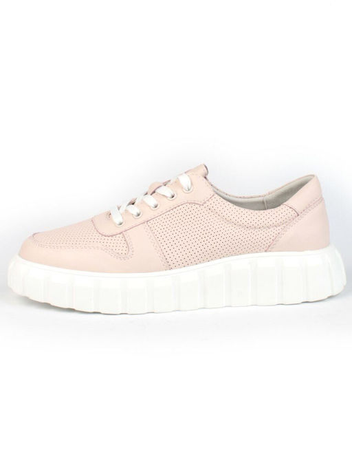 05-PDA97-2 PINK Кроссовки женские (натуральная кожа)