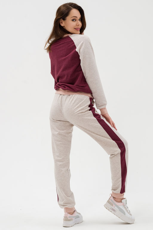 Костюм женский из футера Гамми бордо - Амадэль фото 19