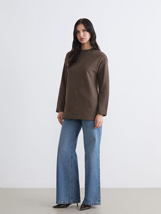 Soft Touch Ta?l? Kad?n Sweatshirt Tunik