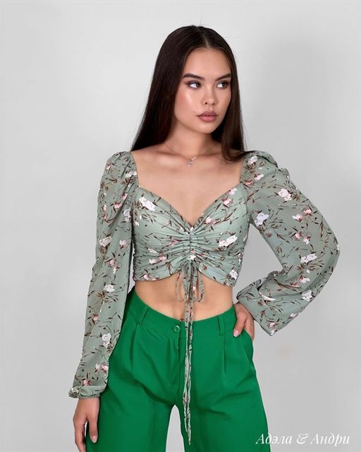 Топ Адэла (фисташковый) - Nadi bordo фото 3