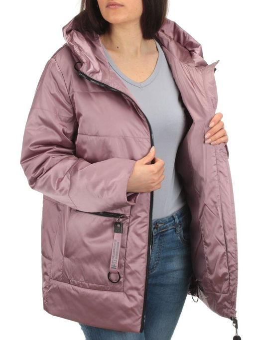 BM-1055 PINK POWDER Куртка демисезонная женская (100 гр. синтепон) - Фабричный китай фото 6