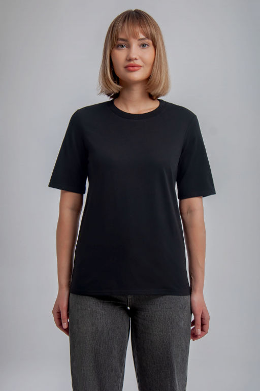 Арт. 3176/1 Футболка женская 44-52 (5 шт) Цвет:черный - Калинка фото 2