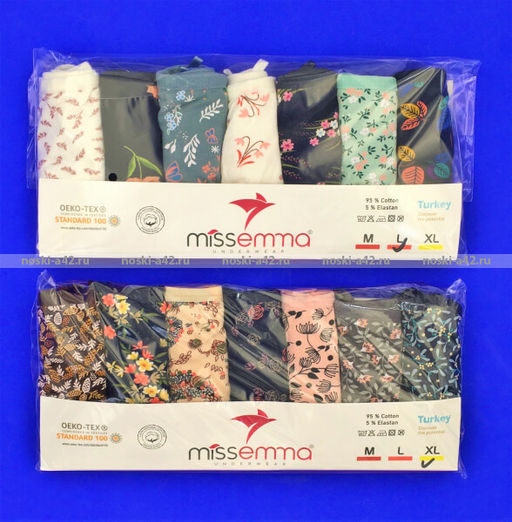 Цена за 7 шт. Трусы женские Miss Emma Неделька Турция M (42-44) - For you фото 9