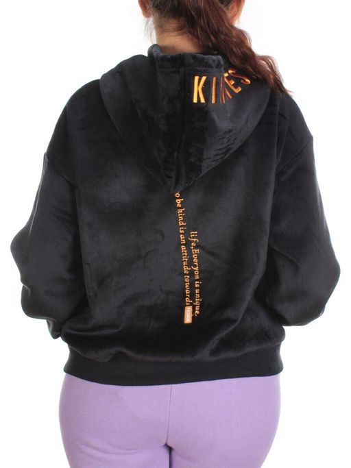 7004-7 BLACK Худи женское на флисе