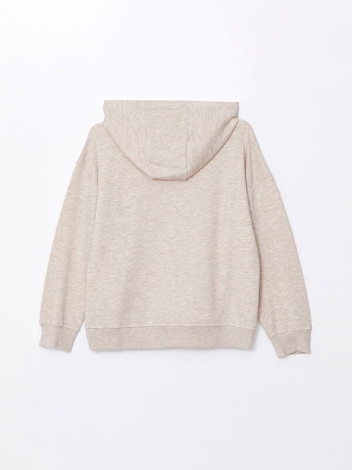 Kap??onlu Bask?l? K?z Bebek Sweatshirt ve E?ofman Alt 2li Tak?m - Waikiki фото 3