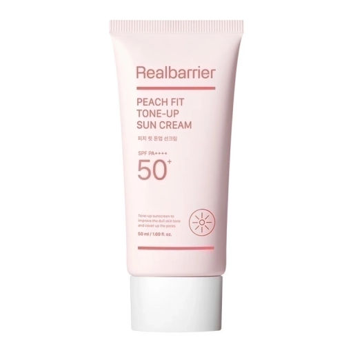 Real Barrier Peach Fit Tone-Up Sun Cream 50ml / 48 - Ламеллярный солнцезащитный крем для яркости тона