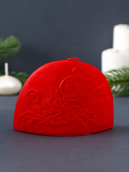 Свеча декоративная «Барельеф с лошадкой» 10.5×4.5×8 см, красный