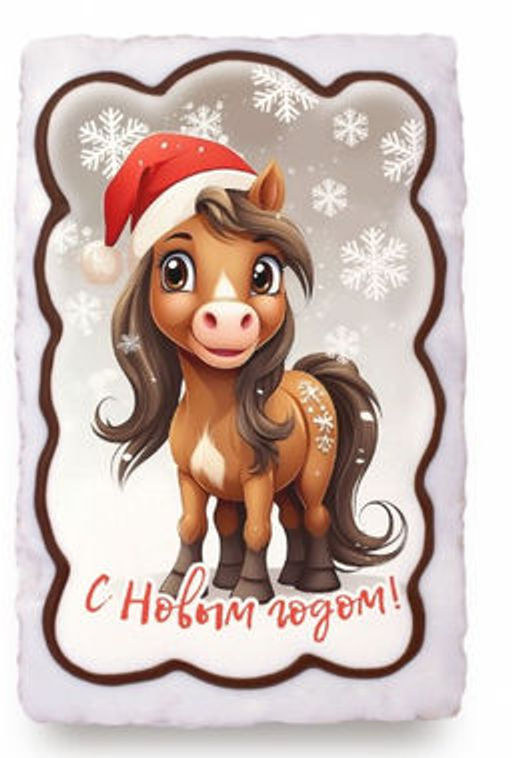 В наличии Расписной пряник "С Новым годом" (в ассортименте) 130 гр