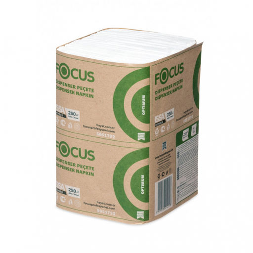 Салфетки ФОКУС Optimum 1сл 24*18см 250л д/диспенсера арт. 5051792, 50002668
