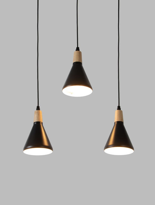 Светильник подвесной 10286/3, 3хE27, 40 Вт, чёрный