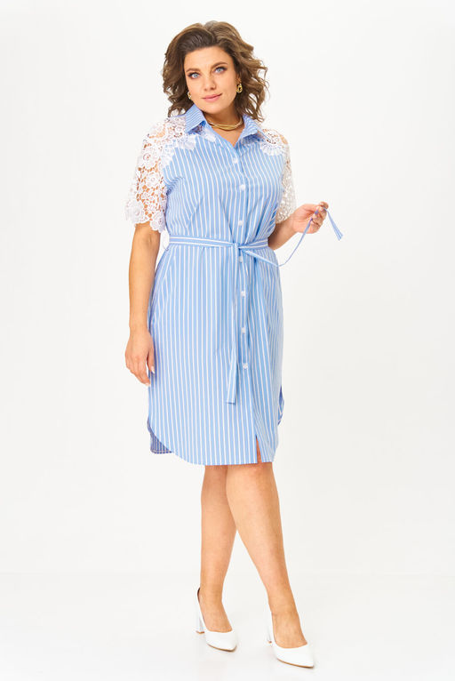Платье Svetlana Style 2122 голубой полоска