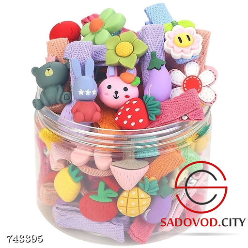 Набор заколок для волос в баночке 26шт