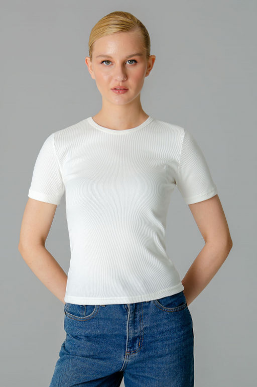 Арт.3203/6 Футболка женская 42-48 (4 шт) Цвет:молочный - Калинка фото 6