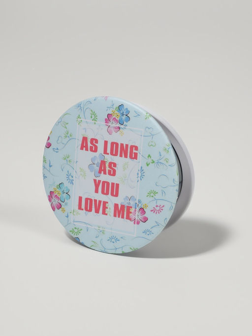 Зеркало складное «Надписи», d=7.5 см, рисунок МИКС