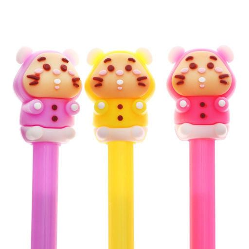 Цена за 12 шт. Ручка-прикол Calligrata «Зверушки», синий стержень, гелевая, МИКС