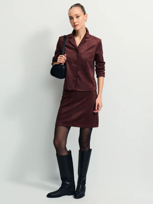 Юбка мини из искусственной замши / Zarina