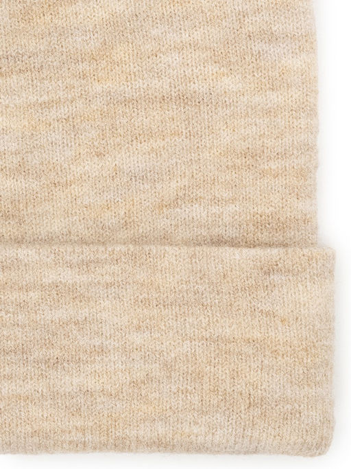 Шапка жен. шерсть+акр LB-J44017 beige melange
