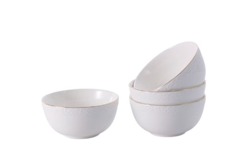 Набор салатников 300 мл JEWEL Кружево 4 предмета (фарфор)