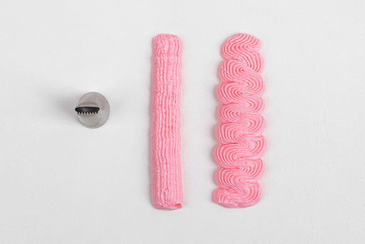 S-CHIEF SHF-0094 Кондитерская насадка d основания 18 мм нержавеющая сталь 1 шт № 02 бордюрная ленточная