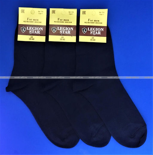 Цена за 10 пар. Легион носки мужские синие
