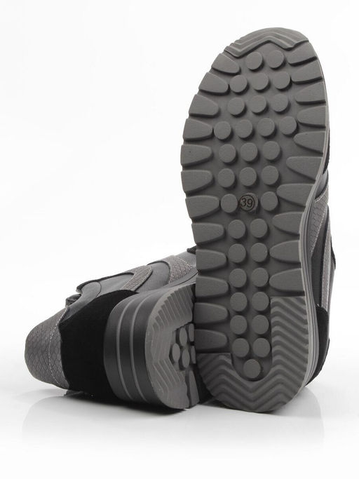 03-A1003-4 BLACK Кроссовки женские (натуральная кожа, натуральная замша) - Фабричный китай фото 12