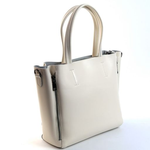 Женская кожаная сумка тоут 8650 Беж - Cidirro фото 3