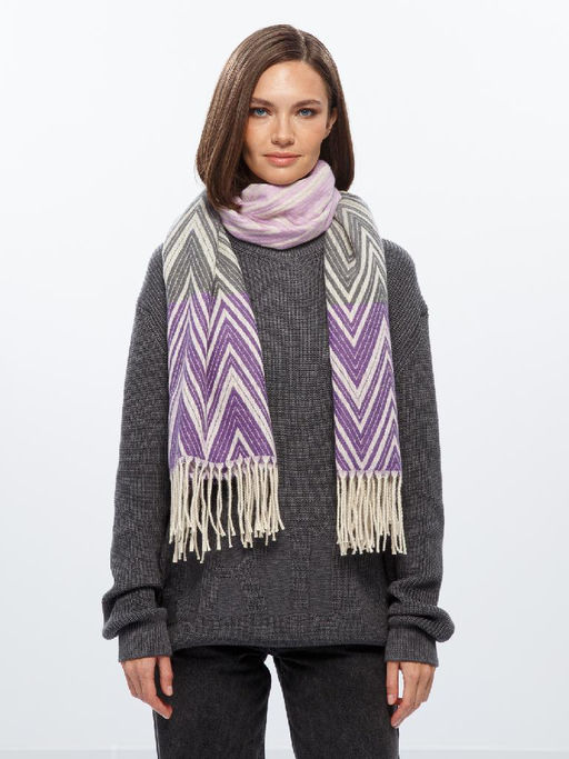 Палантин жен. шерсть+хл+акр 70х180 LG72-990-10 - Eleganzza фото 2