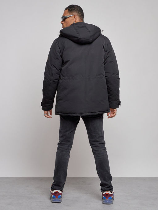 Куртка мужская зимняя с капюшоном молодежная черного цвета 88911Ch - Mtforce фото 5