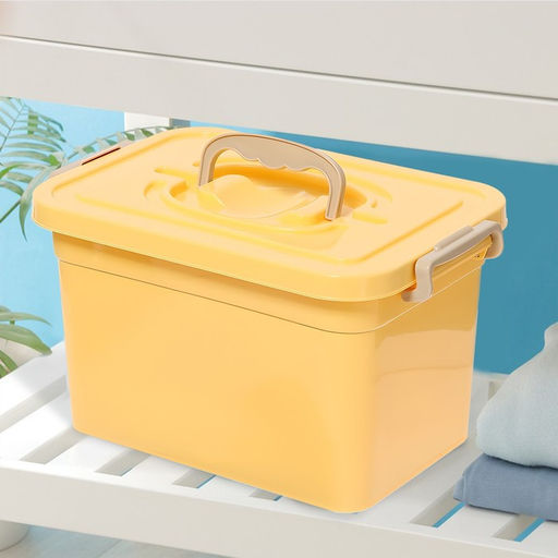 Контейнер для хранения с крышкой, объем 6.5 л, цвет бежевый