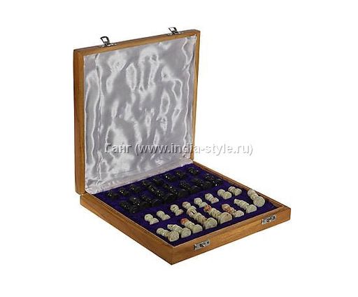 Шахматы 12 (камень+дерево) № Иг12ш - Ганг фото 3