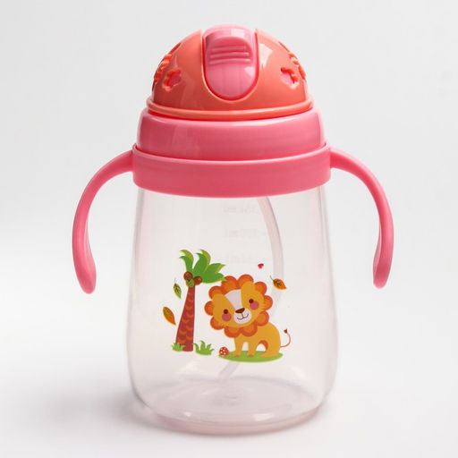 Поильник с силиконовой трубочкой и ручками, 400 мл., цвет МИКС - Simaland фото 4