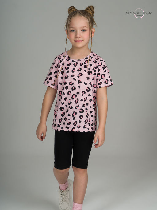 Костюм Актив нежный леопард-черный - Sovalina фото 18