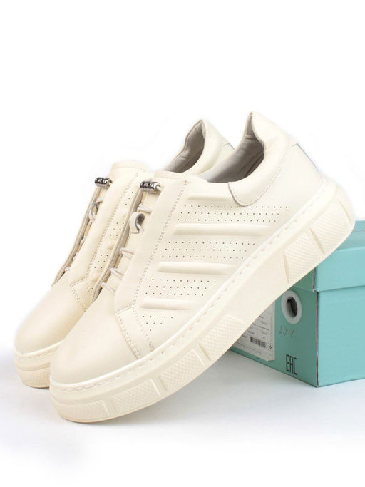 05-PDL256-2 LT. BEIGE Кроссовки женские (натуральная кожа) - Фабричный китай фото 15