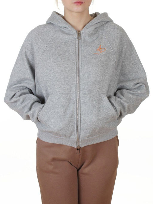 L801 GRAY Толстовка женская (100% хлопок)