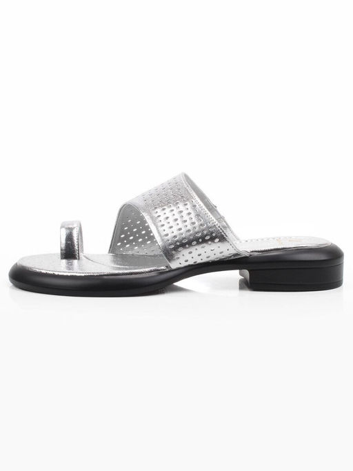 08-C309-10C GREY/SILVER Босоножки женские (натуральная кожа)