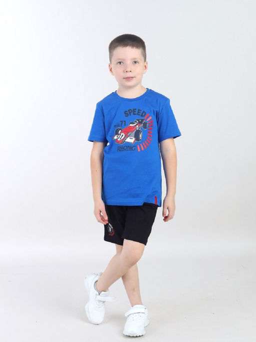 CRB wear / CWKB 90276-42 Комплект для мальчика (футболка, шорты),синий  фото 2
