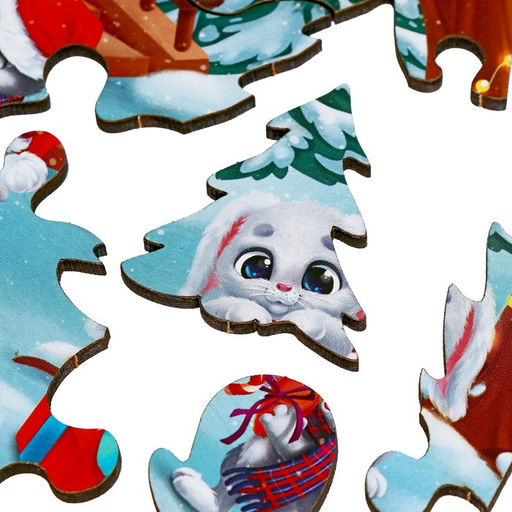 Пазл фигурный Новый год в кругу друзей - Лесная мастерская фото 3