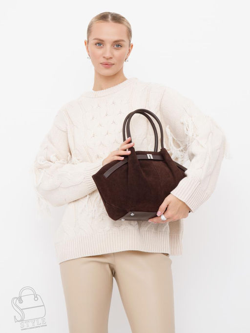 Сумка женская кожаная 2346YF d.coffee Polina&Eiterou в Новосибирске