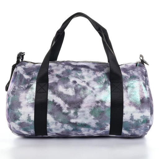 Сумка детская спортивная для девочки с блёстками, серая