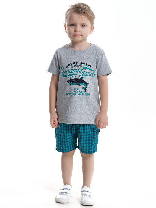 Комплект с шортами UD 4709/4710 серый/синий - Mini maxi фото 18