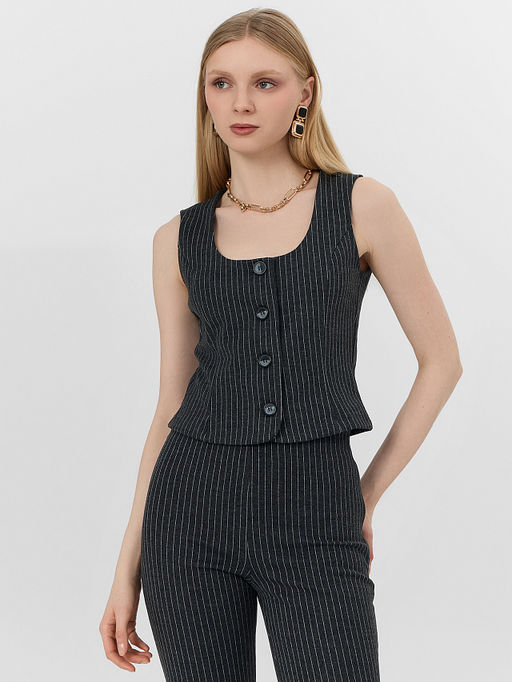 Жилет женский в полоску