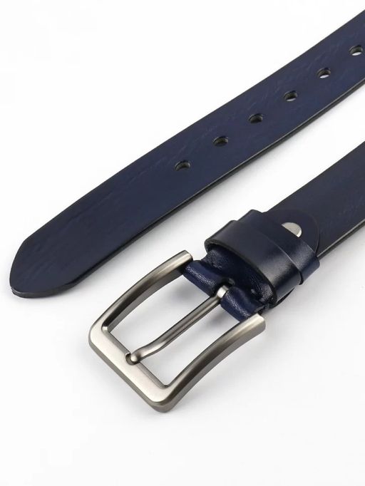 Мужской кожаный ремень Dierhoff ДРК 3056/2-40 Синий - Sergio valentini фото 5