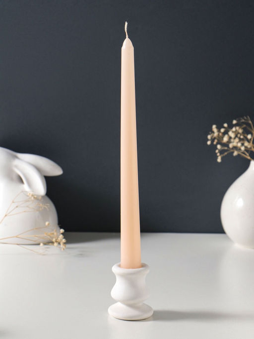 Цена за 2 шт. Свеча античная 25 см (набор 2 шт) 58 гр, 7 ч, цв. слон. кость