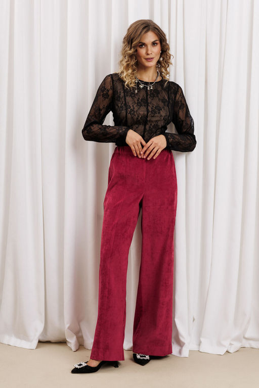 Костюм Gizart 5439 черный,брусничный