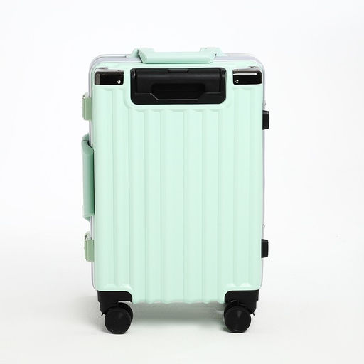 Чемодан малый 20, отдел на молнии, 2 кодовых замка, 4 колеса, крючок, цвет мятный - Simaland фото 4