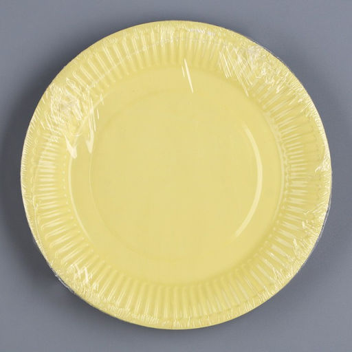 Цена за 10 шт. Тарелка бумажная Банановый, однотонная, 18 см - Страна карнавалия фото 9